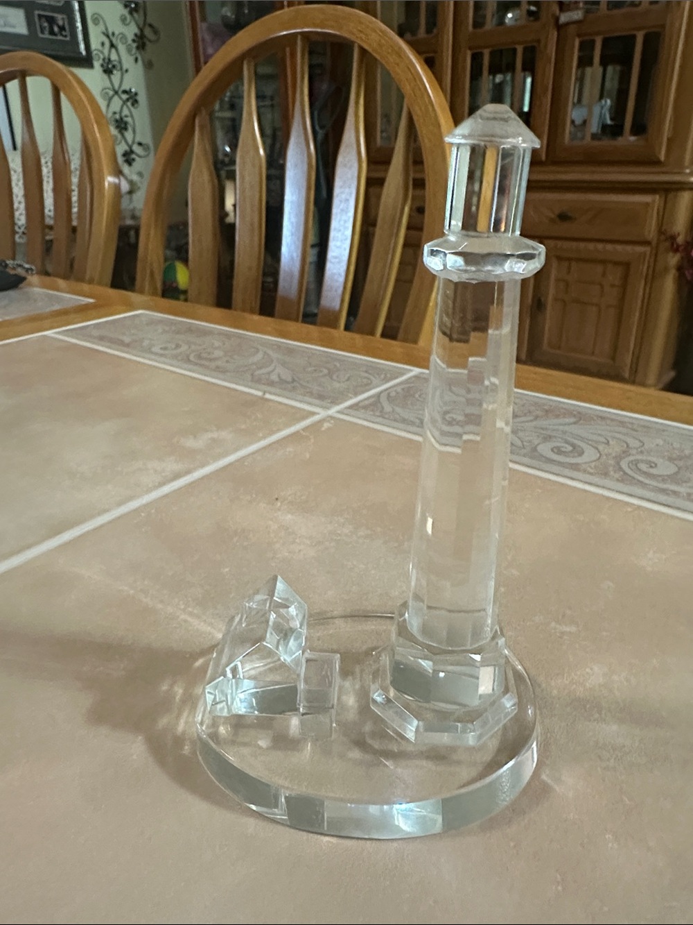 Clear Crystal Lighthouse Figurine